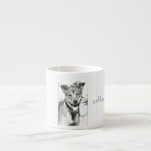 Lächelnd Hund Espresso Tasse