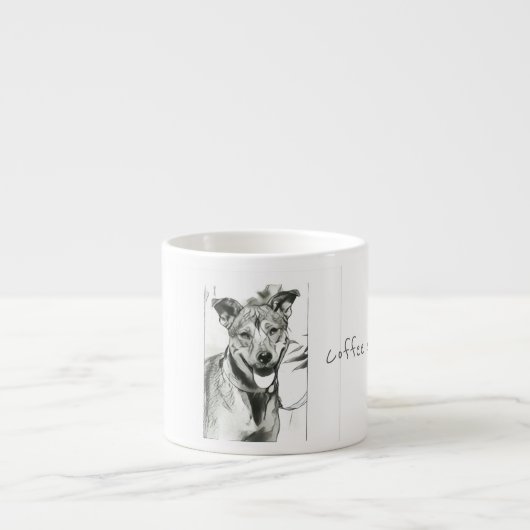 Lächelnd Hund Espresso Tasse (Vorderseite)