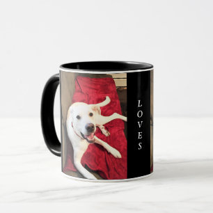 Lächelnd Hunde Rot und Schwarze Valentinstag Liebe Tasse
