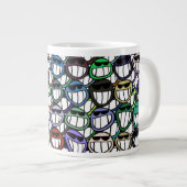lächelnd Jumbo-Tasse (Vorderseite Rechts)