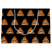 Lächelnd Kackend Emoji-Geschenktasche Große Geschenktüte (Vorderseite)