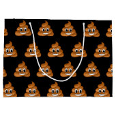 Lächelnd Kackend Emoji-Geschenktasche Große Geschenktüte (Rückseite)