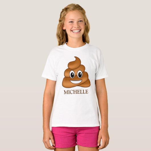 Lächelnd kackend Emoji T-Shirt (Vorne ganz)