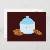 Lächelnd Kekse mit Keksen um sie herum Postkarte (Vorne/Hinten)