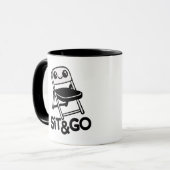 Lächelnd Klappstuhl Sit & Go Tasse (Vorderseite Links)