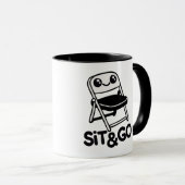 Lächelnd Klappstuhl Sit & Go Tasse (VorderseiteRechts)