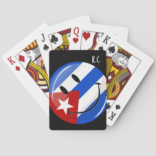 Lächelnd kubanische Flagge Spielkarten (Rückseite)