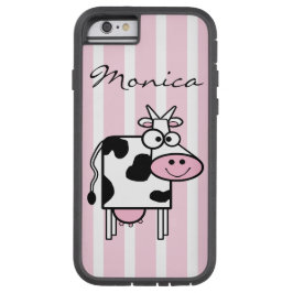 Lächelnd Kuh Girly Animal Print Mit Monogramm iPhone 13 Hülle