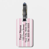 Lächelnd Kuh Girly Animal Print Mit Monogramm Gepäckanhänger (Rückseite vertikal)