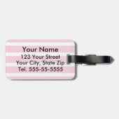 Lächelnd Kuh Girly Animal Print Mit Monogramm Gepäckanhänger (Rückseite horizontal)