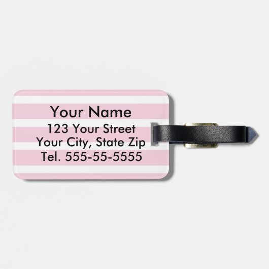 Lächelnd Kuh Girly Animal Print Mit Monogramm Gepäckanhänger (Rückseite horizontal)