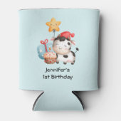 Lächelnd Kuh Niedlich Adorable Geburtstag Dosenkühler (Vorderseite)