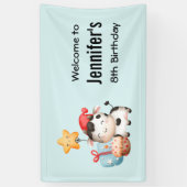 Lächelnd Kuh Niedlich Adorable Geburtstag Willkomm Banner (Vertikal)