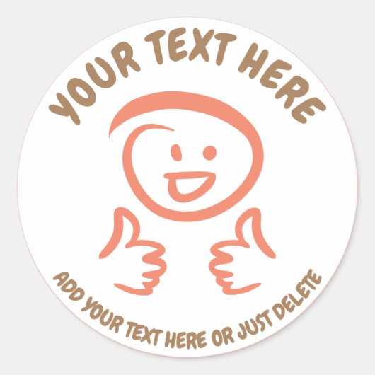 Lächelnd / lachend Emoji Gesicht stolpert nach obe Runder Aufkleber (Vorderseite)