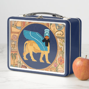 Lächelnd Lamassu Metal Lunchbox
