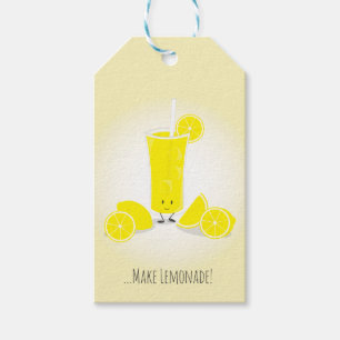 Lächelnd Lemonade Glass Gift Tags Geschenkanhänger