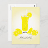 Lächelnd Lemonade Glass | Postkarte (Vorne/Hinten)