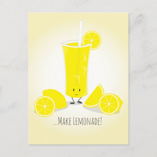 Lächelnd Lemonade Glass | Postkarte (Vorderseite)