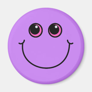 Lächelnd Lila Emoji-Gesicht Magnet