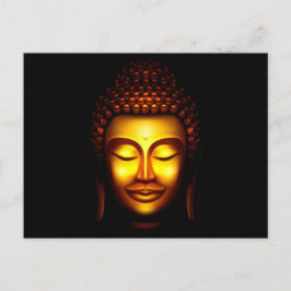 Lächelnd Lord Buddha Gold und Black Postkarte