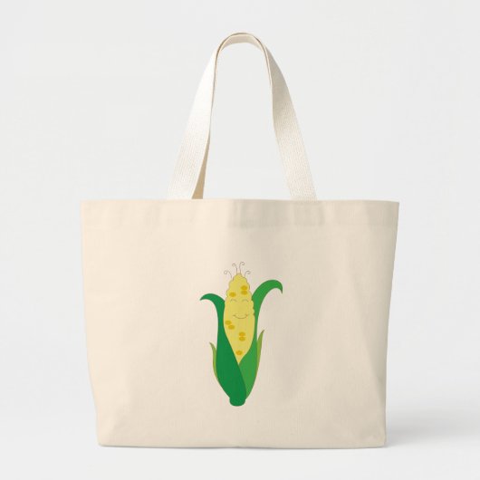 Lächelnd Mais Husk Jumbo Stoffbeutel (Vorne)