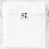 Lächelnd Märchen Hochzeitskuppel - Kawaii Sticker (Tasche)