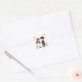 Lächelnd Märchen Hochzeitskuppel - Kawaii Sticker (Umschlag)