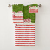 "Lächelnd mein Lieblings" Weihnachtself-Zitat Badhandtuch Set (Insitu)