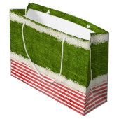 "Lächelnd mein Lieblings" Weihnachtself-Zitat (L) Große Geschenktüte (Rückseite Schrägansicht)