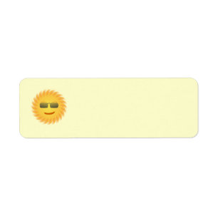 Lächelnd Mr. Sun Rücksendeaufkleber