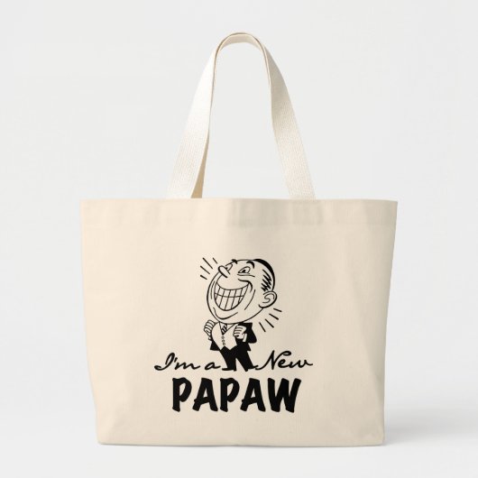 Lächelnd New Papaw Tshirts und Geschenke Jumbo Stoffbeutel (Vorne)