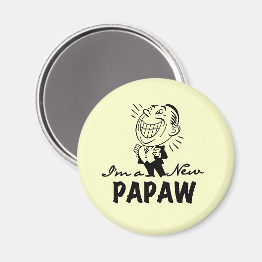 Lächelnd New Papaw Tshirts und Geschenke Magnet (Vorderseite/Rückseite)