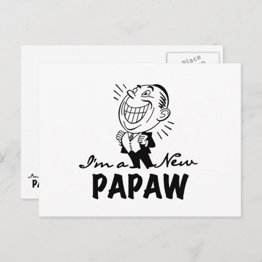 Lächelnd New Papaw Tshirts und Geschenke Postkarte (Vorne/Hinten)