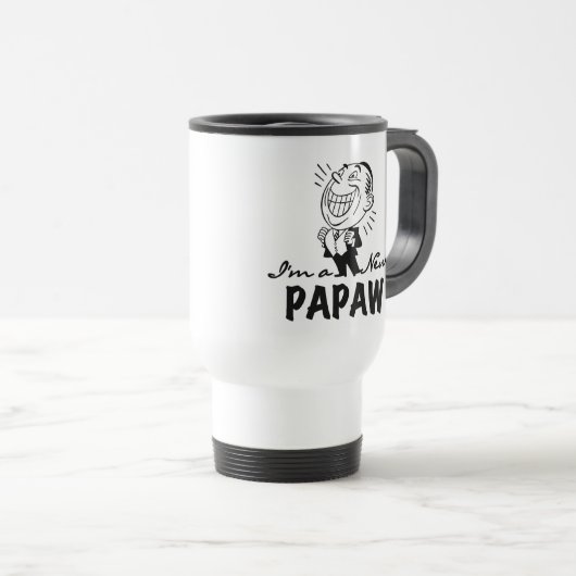 Lächelnd New Papaw Tshirts und Geschenke Reisebecher (VorderseiteRechts)