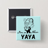 Lächelnd New Yaya Tshirts und Geschenke Button (Vorne & Hinten)