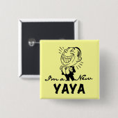 Lächelnd New Yaya Tshirts und Geschenke Button (Vorne & Hinten)