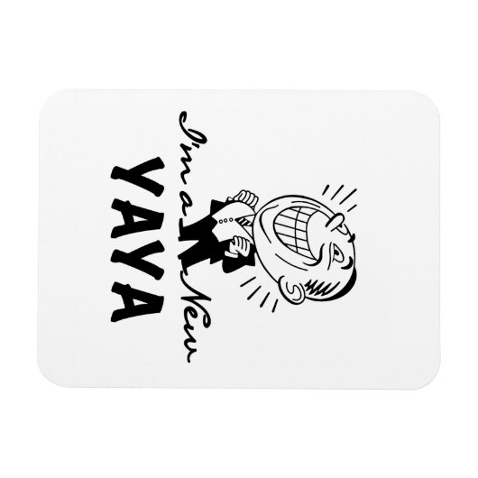 Lächelnd New Yaya Tshirts und Geschenke Magnet (Horizontal)