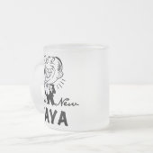 Lächelnd New Yaya Tshirts und Geschenke Mattglastasse (Vorderseite Links)