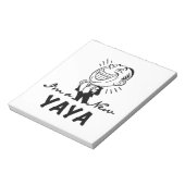 Lächelnd New Yaya Tshirts und Geschenke Notizblock (Rotiert)