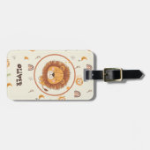 Lächelnd Niedlicher Whimsikliion Gepäckanhänger (Vorderseite horizontal)