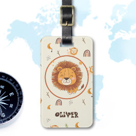 Lächelnd Niedlicher Whimsikliion Gepäckanhänger