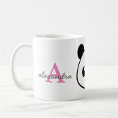 Lächelnd Panda Monogram Kaffee Tasse - Personalisi (Links)