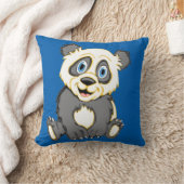 Lächelnd Panda Square Pillow Kissen (Decke)