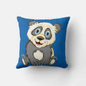 Lächelnd Panda Square Pillow Kissen (Rückseite)