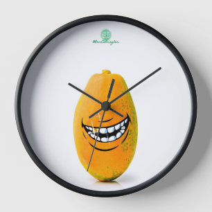 Lächelnd Pawpaw traf 'n Goue Tand Clock Uhr