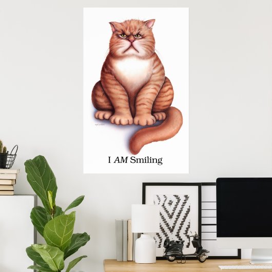 Lächelnd Poster (Heimbüro)