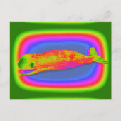 Lächelnd psychedelischer Wal Postkarte (Vorderseite)