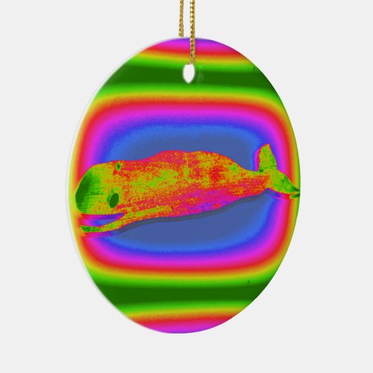 Lächelnd psychedelischer Walschmuck Keramikornament (Rechts)