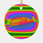 Lächelnd psychedelischer Walschmuck Keramikornament (Vorne)