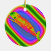 Lächelnd psychedelischer Walschmuck Keramikornament (Hinten)